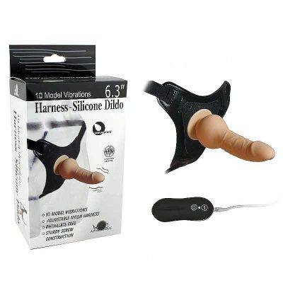 Pênis com Cinta e Vibrador de 10 Velocidades - Puro Silicone Toque Macio 14x3cm 11 15232839423 2318 4