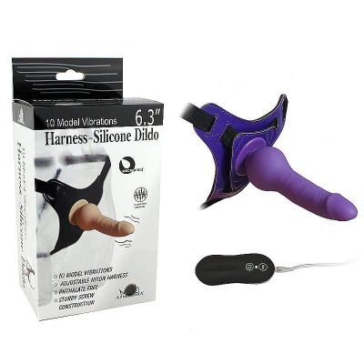 Pênis com Cinta e Vibrador de 10 Velocidades - Puro Silicone Toque Macio 14x3cm 9 15232839441 2892 4