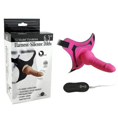 Pênis com Cinta e Vibrador de 10 Velocidades - Puro Silicone Toque Macio 14x3cm 10 15232839501 2891 4