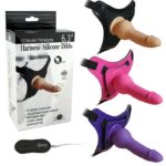 Pênis com Cinta e Vibrador de 10 Velocidades - Puro Silicone Toque Macio 14x3cm