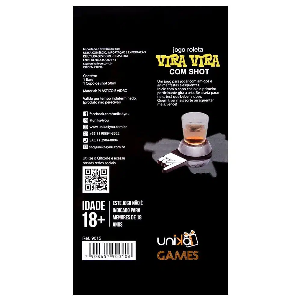 Jogo Roleta De Drinks Vira Vira Mãozinha com Shot  Imagem 5