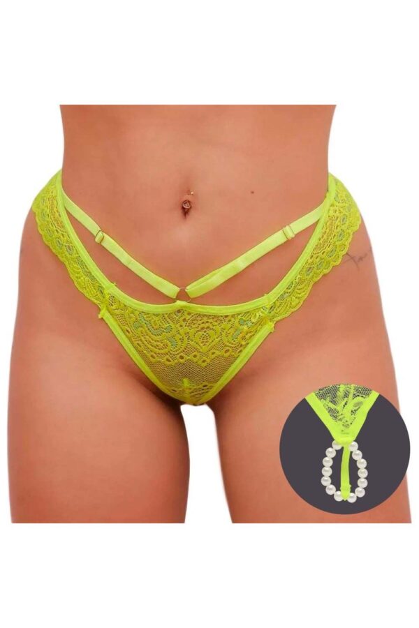 Calcinha Personalizável Tailandesa Amarelo Neon Tallyta Lingerie