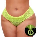 Calcinha Fio Dental Plus Size Tailandesa Amarelo Neon Luz Negra Bilha Escuro Tallyta