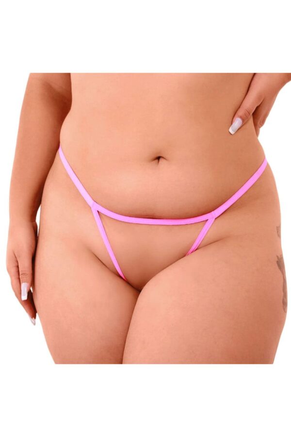 Calcinha Rosa neon plus size personalizável