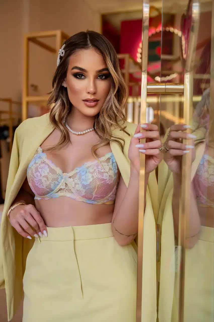 Conjunto Meia taça Arco íris  lingerie segredo lacrado  Imagem 7