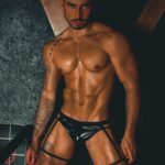 Cueca jockstrap preta Duque simon