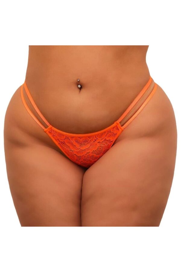 Calcinha Plus Size Personalizável Laranja Neon - Image 2