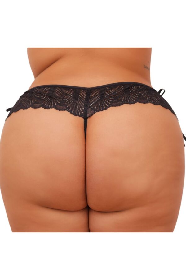 Calcinha Tailandesa De Amarrar Plus Size Preto - Image 3