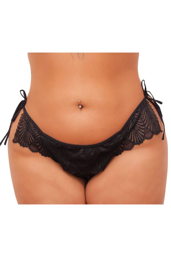 Calcinha Tailandesa De Amarrar Plus Size Preto - Image 2