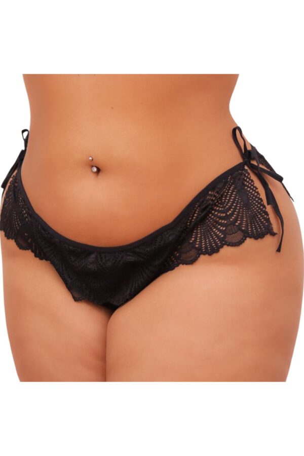 Calcinha Tailandesa De Amarrar Plus Size Preto