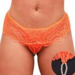 Calcinha tailandesa Laranja master cós em renda