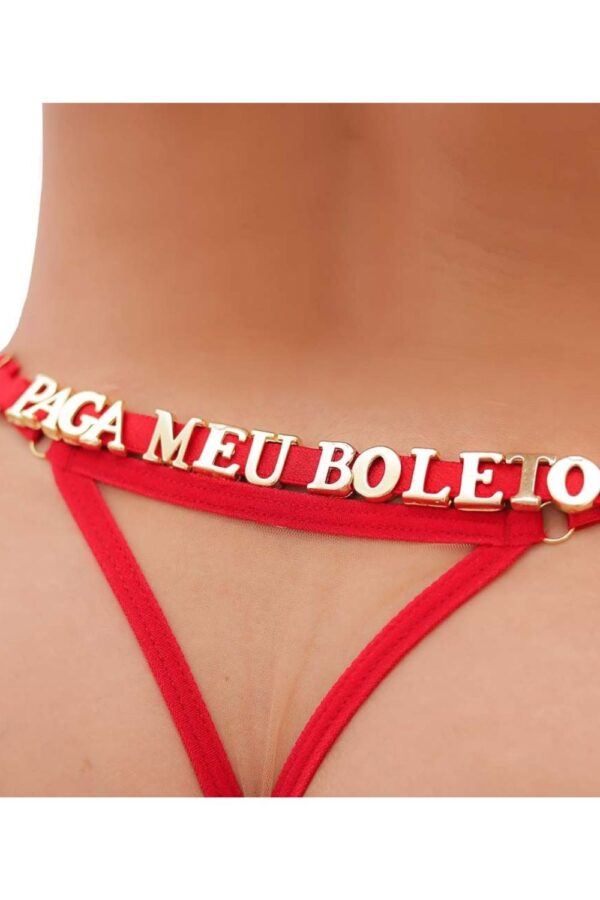 Calcinha Personalizável vermelha - Image 3