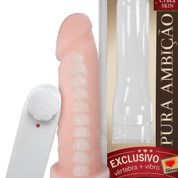 Pênis Em Cyberskin Com Vértebra E Vibrador 16cm - Sexy Fantasy