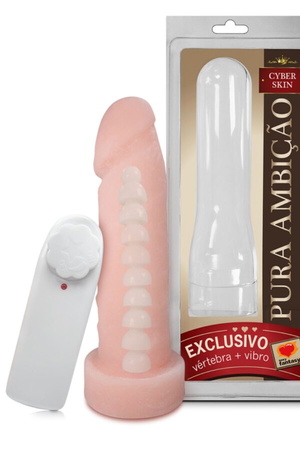 Pênis Em Cyberskin Com Vértebra E Vibrador 16cm - Sexy Fantasy