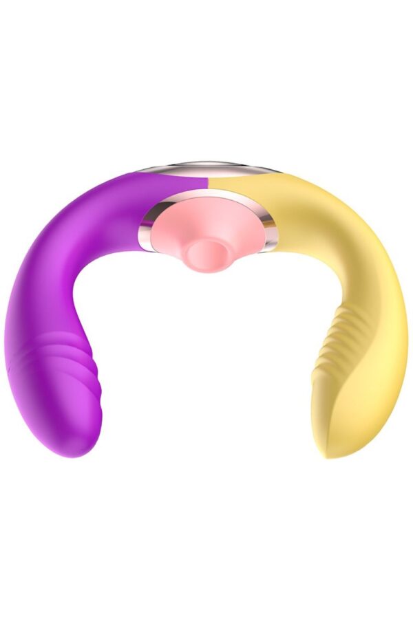 Vibrador Duplo para Lésbicas com Sugador e Movimento de Vem - Image 3