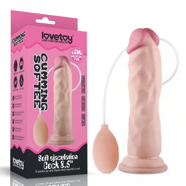 Pênis super realístico 22x3,7 cm sliding skin com dupla camada dong flesh - lovetoy - Imagem 4