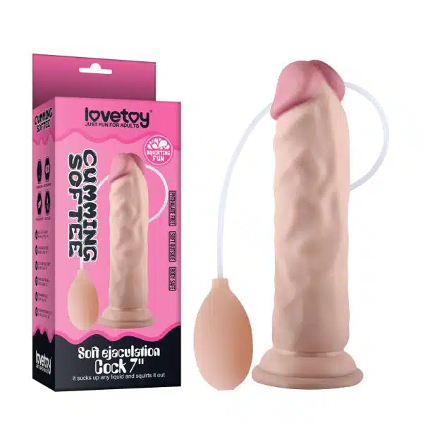 Pênis super realístico 22x3,7 cm sliding skin com dupla camada dong flesh - lovetoy - Imagem 9