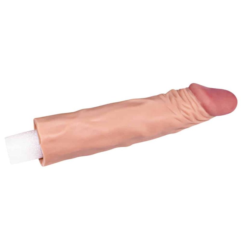 Capa peniana para aumento instantâneo, feita em material resistente e bastante elástica - Lovetoy - Imagem 3