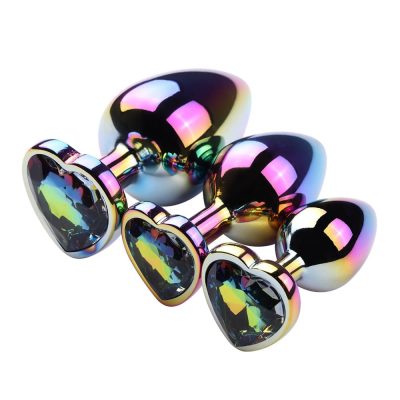 Plug Anal de coração pequeno colorido - Tamanho P 15 15276947678 pl091p 06