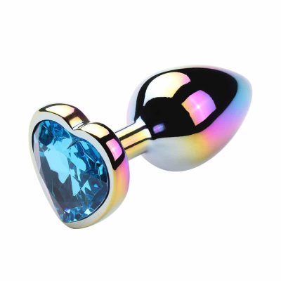 Plug Anal de coração pequeno colorido - Tamanho P 18 15276947727 pl091p azul claro