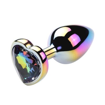Plug Anal de coração pequeno colorido - Tamanho P 16 15276947734 pl091p colorido