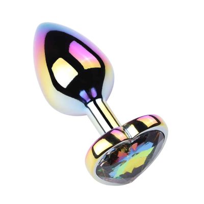 Plug Anal de coração pequeno colorido - Tamanho P 23 15276947755 pl091p colorido 01