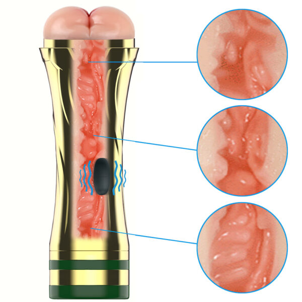 Masturbador masculino em formato de ânus com vibração Trophy cup - Image 4