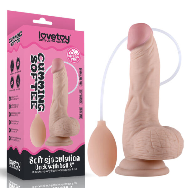 Pênis Ejaculador emcyberskin com Escroto 20 cm Soft Ejaculation Cock With Ball - Lovetoy - Image 4