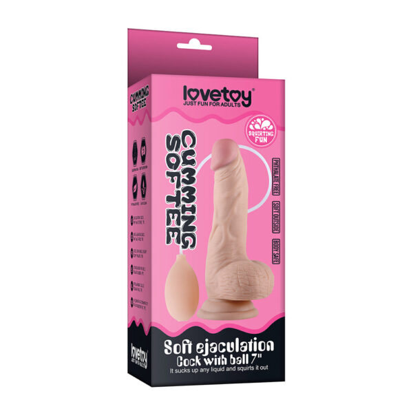 Pênis Ejaculador emcyberskin com Escroto 20 cm Soft Ejaculation Cock With Ball - Lovetoy - Image 8