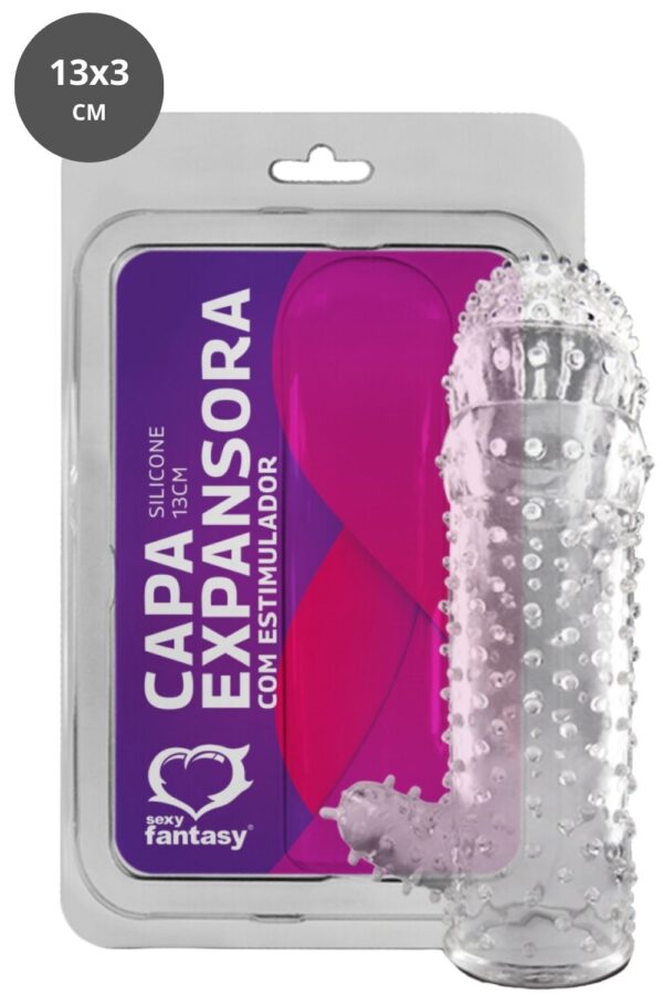 Capa Peniana Expansora Com Estimulador 13 Cm