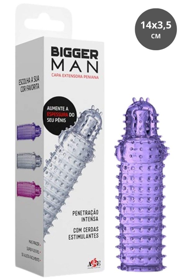 Bigger Man - Capa Extensora Peniana em Silicone Lilás