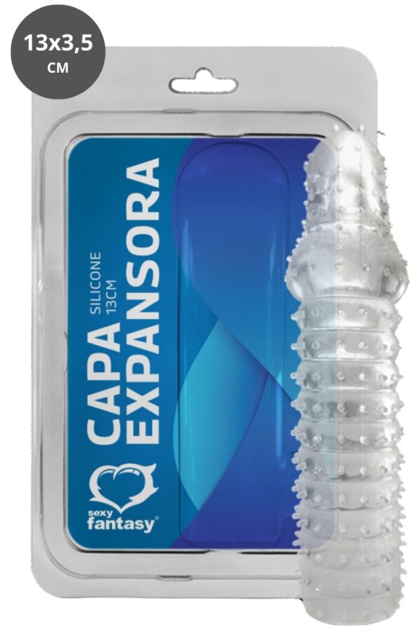 Capa expansora anelada em silicone - 13 cm Sexy fantasy | cor: transparente