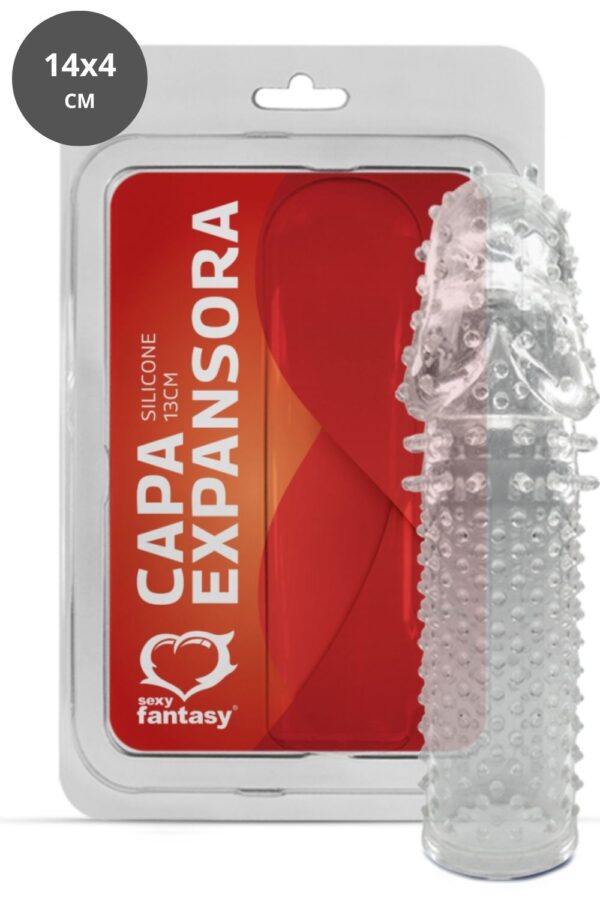 Capa expansora em silicone 14 cm - Sexy Fantasy | cor: transparente