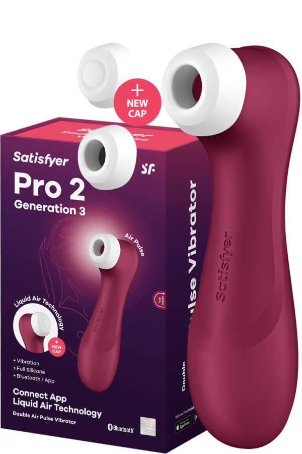 Vibrador e estimulador clitoriano Satisfyer Pro 2 Gen 3 Vinho