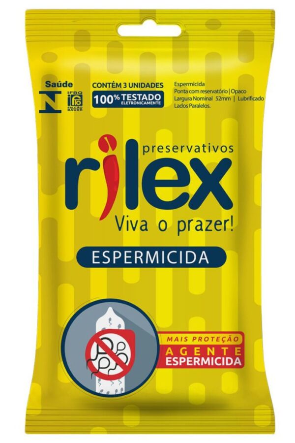 Preservativo Espermicida 03 Unidades camisinha Rilex