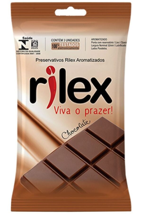 Preservativo Chocolate 03 Unidades Camisinha Rilex