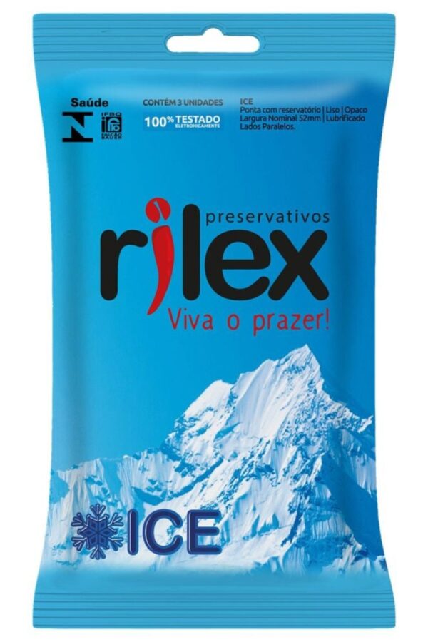 Preservativo Ice 03 Unidades camisinha Rilex