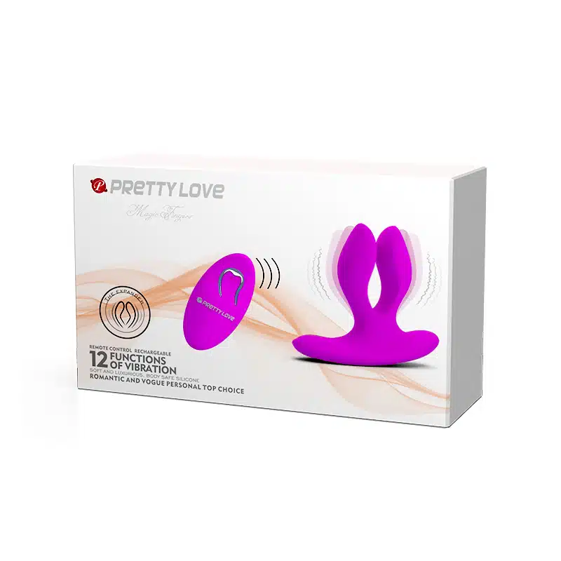 Plug Anal Recarregável com vibro Magic Finger controle remoto duplo prazeroso  Imagem 4