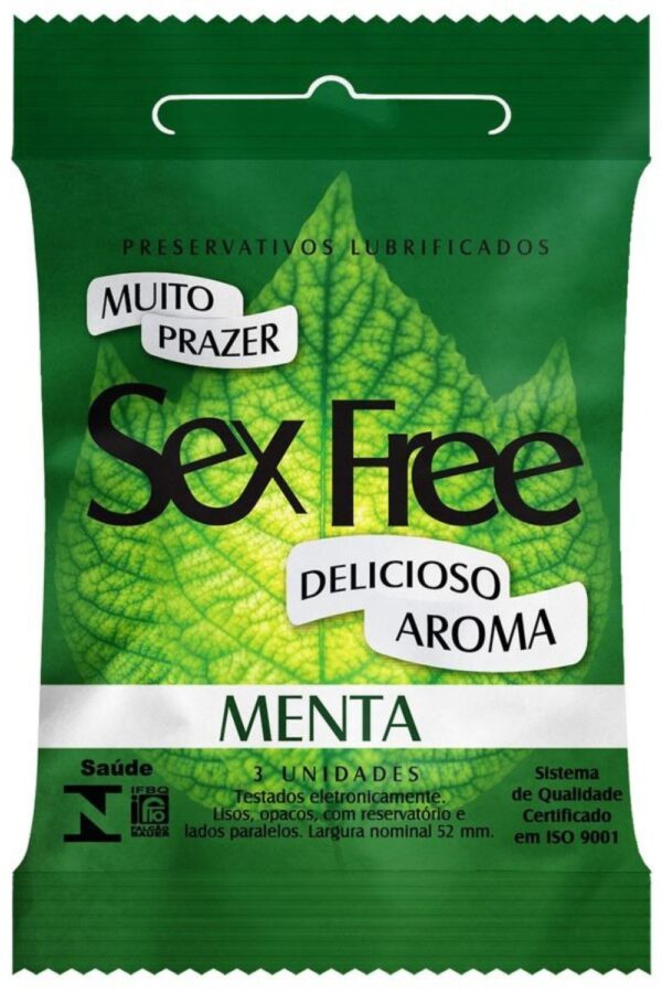 Preservativos Lubrificados Aromáticos de Menta com 3 unidades