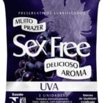 Preservativos Lubrificados Aromáticos de Uva com 3 unidades