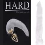 Plug Anal em Metal Onix com Rabo Longo Branco - Hard