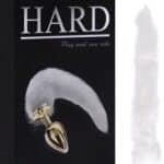 Plug Anal pequeno feito em Metal Azul com Rabo Longo Branco - Hard