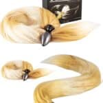 Plug anal pequeno Onix com Rabo Longo e Degrade Bege - Hard