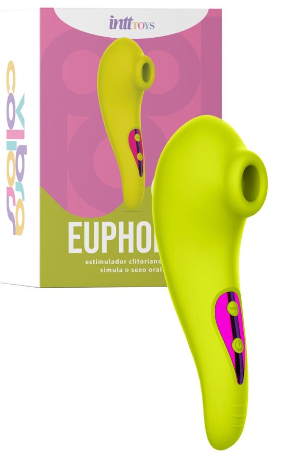 Euphoria Collors Estimulador de Clitóris em Silicone 10 Modos de Pulsação e Recarregável - Intt Toys