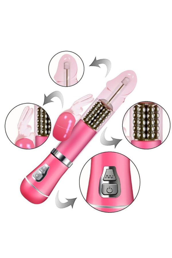 Vibrador Rotativo de Coelho com estimulado de ponto G Recarregável - Image 7