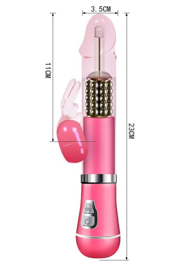 Vibrador Rotativo e estimulador de ponto G de Coelho á Pilha - Image 5