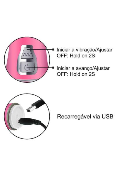 Vibrador Rotativo de Coelho com Vai e vem Recarregável com estimulador clitoriano 12 15304428124 vibrador rotativo de coelho com vai e vem recarregavel com estimulador clitoriano 05