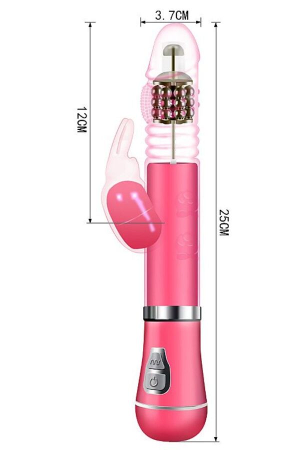 Vibrador Rotativo de Coelho com Vai e vem Recarregável com estimulador clitoriano - Image 5