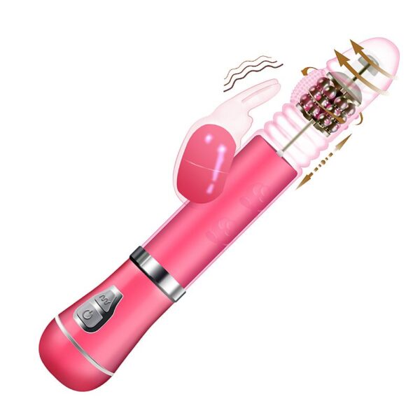 Vibrador Rotativo de Coelho com Vai e vem Recarregável com estimulador clitoriano - Image 6