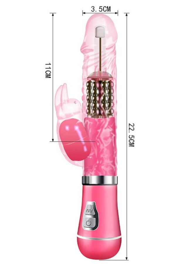 Vibrador Rotativo com Textura Recarregável 9 Modos de vibração e 6 Velocidades de Rotação - Image 4